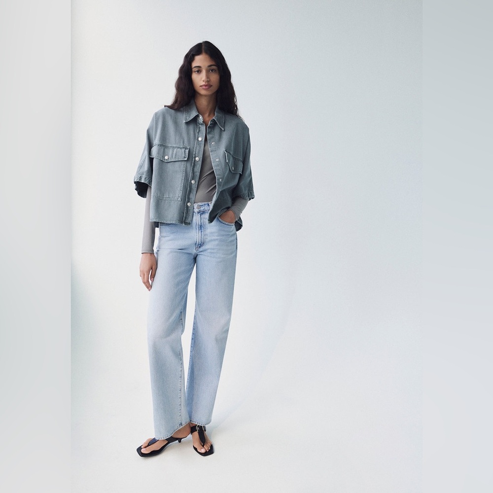 NWT Agolde  Harper Jeans mid rise relaxed straight  in A9153-1255 TROUBLE